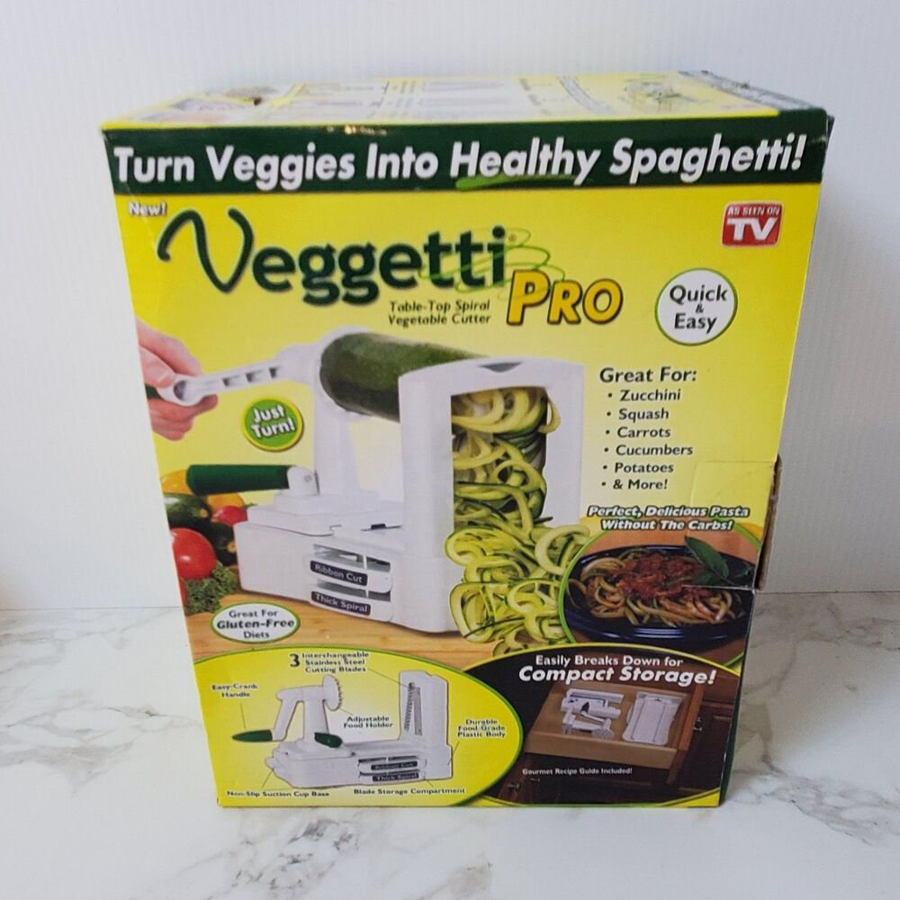 VEGGETTI PRO -  Spiralizer Vegetable Slicer Blade Pasta Vegetables New Open Box